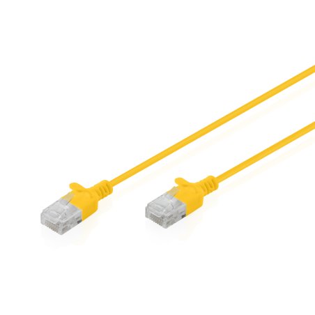 Digitus CAT 6 U-UTP Slim patch cable, 3 m, yellow
