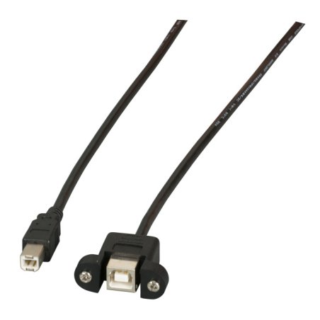 EFB USB2.0 Verlängerung B-B,St.-Einbaubuchse,1m,sw,Classic