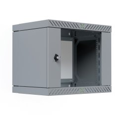 19" Wandgehäuse X-Rack mit Glastür 400-600mm 9HE grau