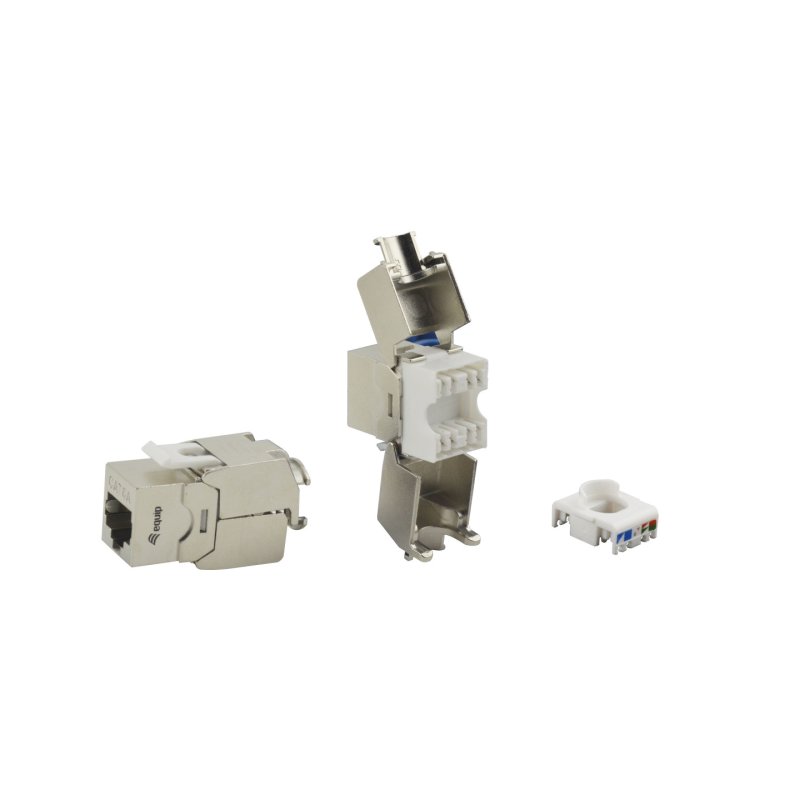 Keystone Jack geschirmt Cat6A LSA wzf.8Stk sil