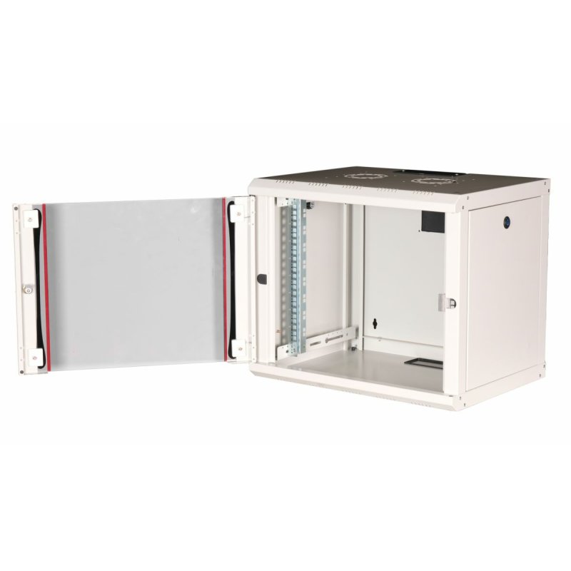 19" Netzwerkschrank Glastür PM 600x450mm 9HE grau