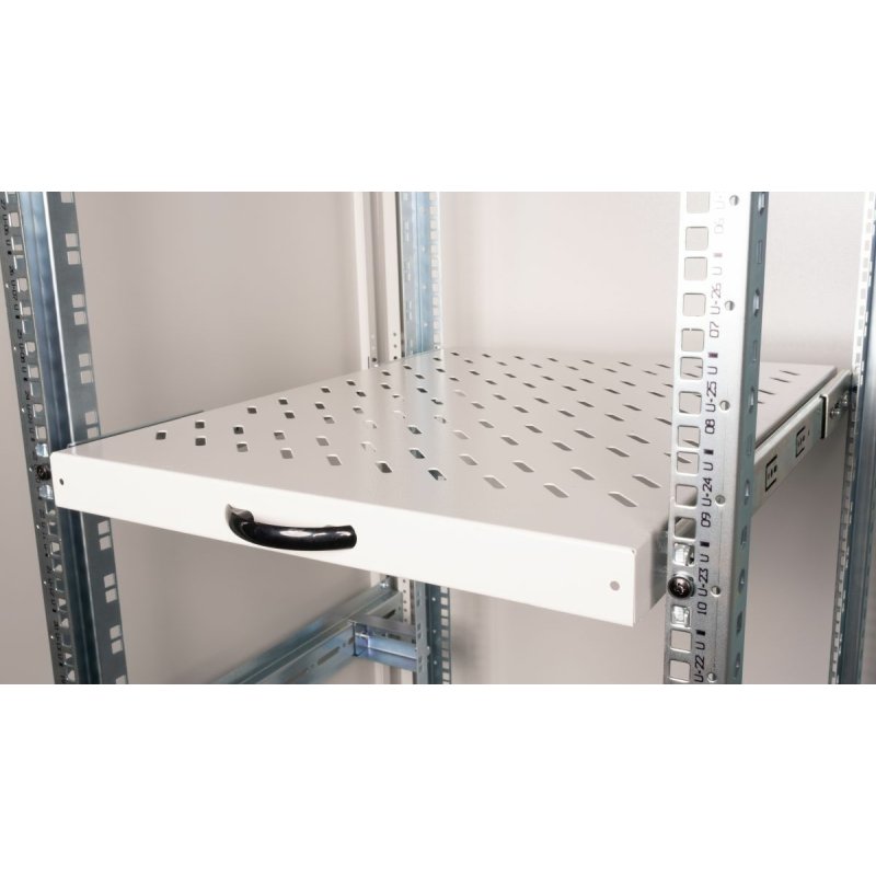 Equip Sliding Shelf 19', 1U, 800MM, Grey
