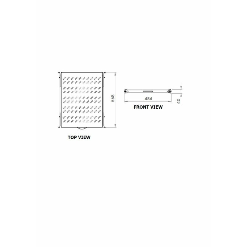 Equip EZVS-19-1-80-G accessoire de racks Étagère coulissante