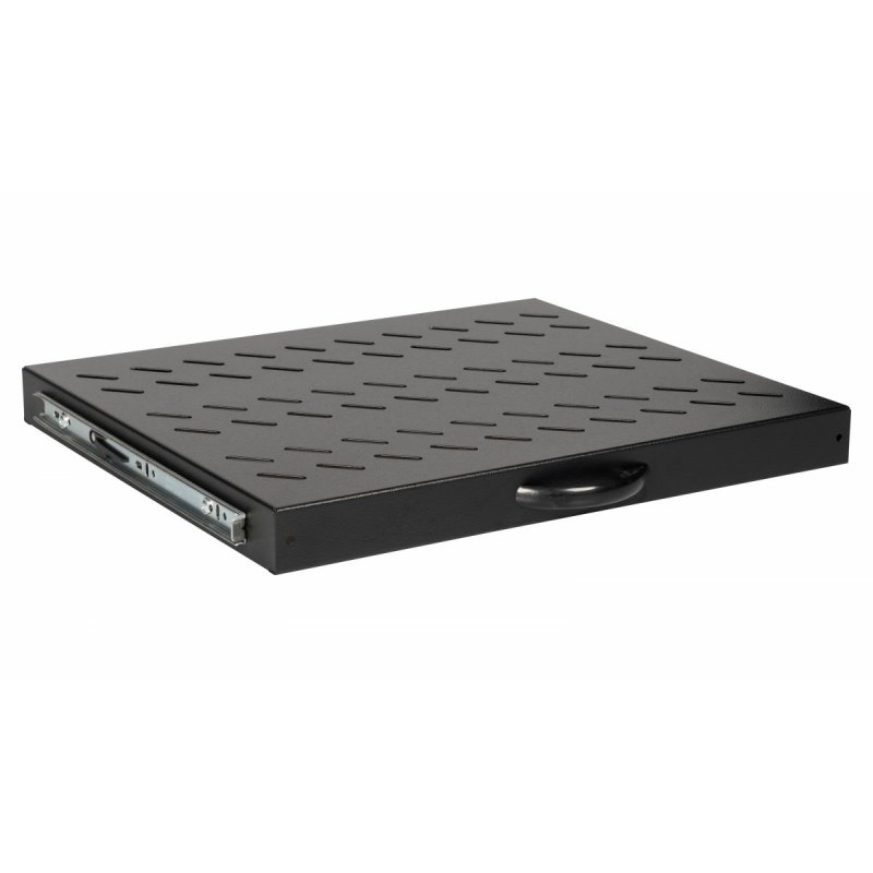 Equip Sliding Shelf 19', 1U, 600MM, Black