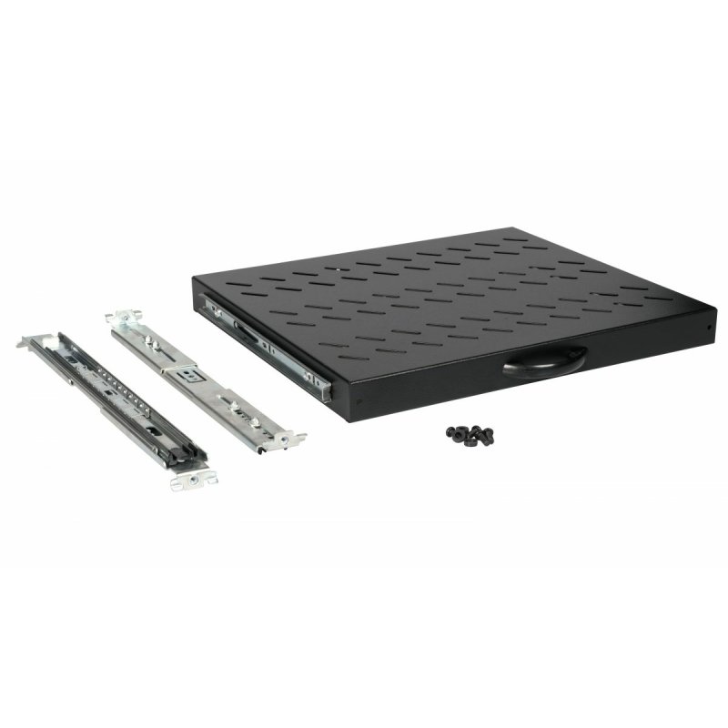 19" Fachboden aus. für Serverschränke 60cm 1U schwarz