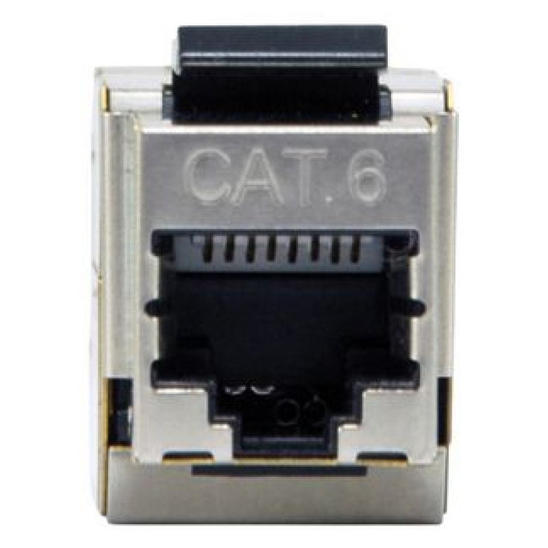 Keystone-Koppler geschirmt Cat6 2xRJ45 8Stk sil