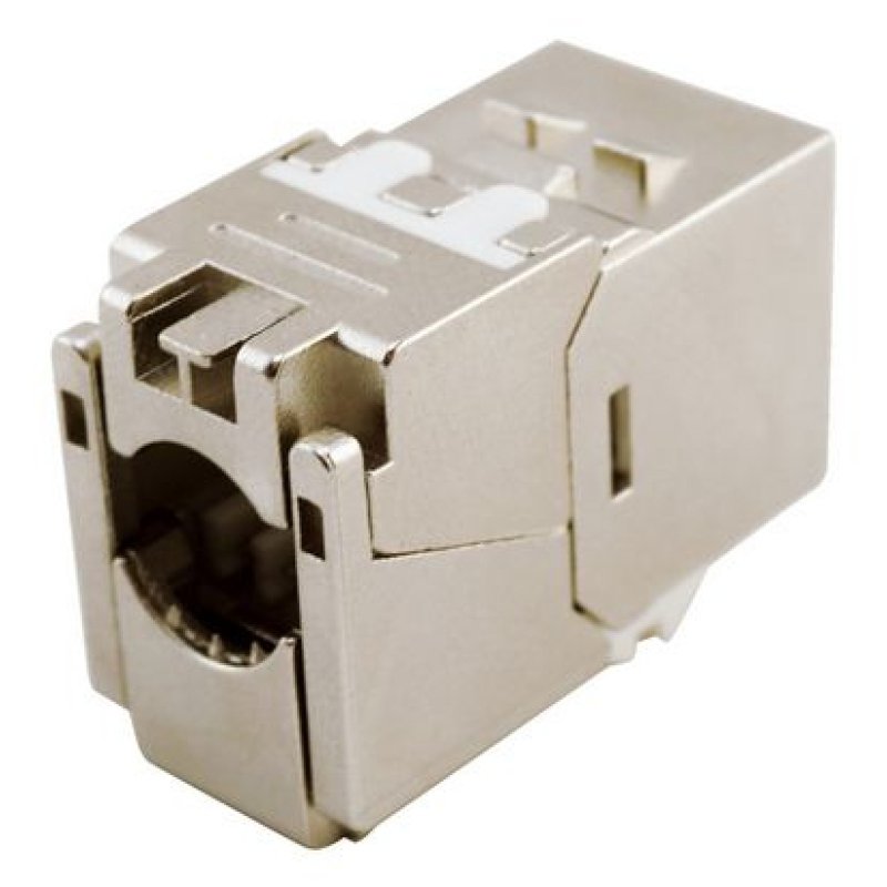 Keystone Jack geschirmt Cat6A LSA schlank wzf.8Stk sil