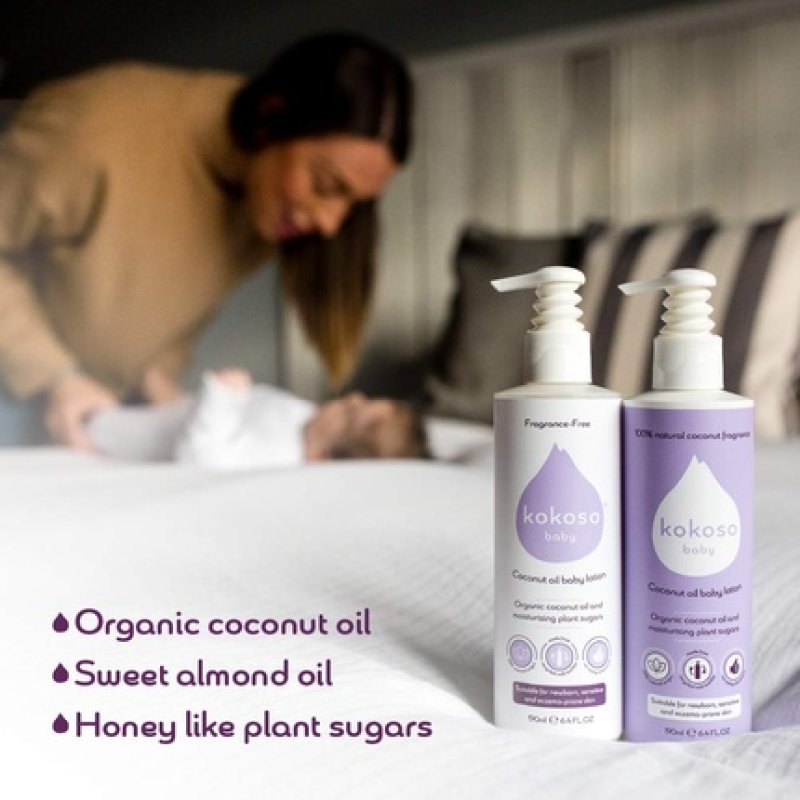 Kokoso Baby Organic Coconut Oil Lotion 190ml Natural Coconut Scent