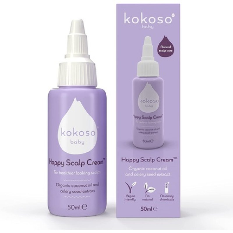 Kokoso Baby Happy Scalp Cream Safe and Natural Treatment for Delicate Baby Scalps 50ml