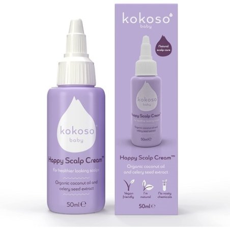 Kokoso Baby Happy Scalp Cream Safe and Natural Treatment for Delicate Baby Scalps 50ml