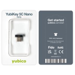 Yubico Clé de sécurité 5060408464274 / YubiKey 5C Nano FIPS S Noir