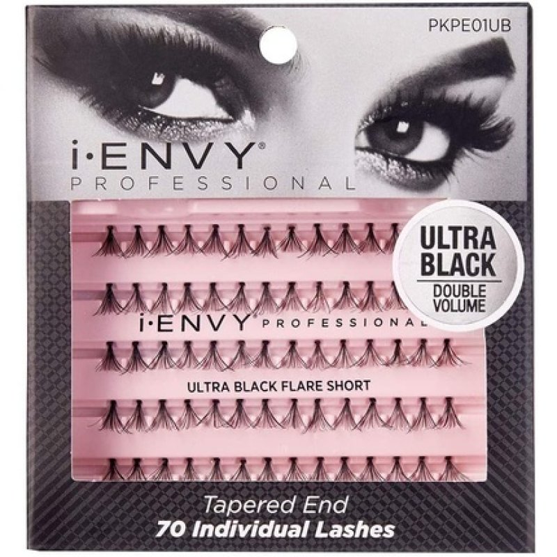 I Envy Individual Lash/Ultra Black Flare Short 70pc Pkpe01ub