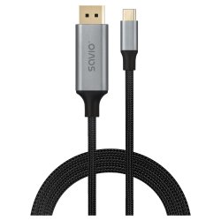 Savio CL-208 câble USB USB 3.2 Gen 1 (3.1 Gen 1) 2 m USB C Noir, Gris