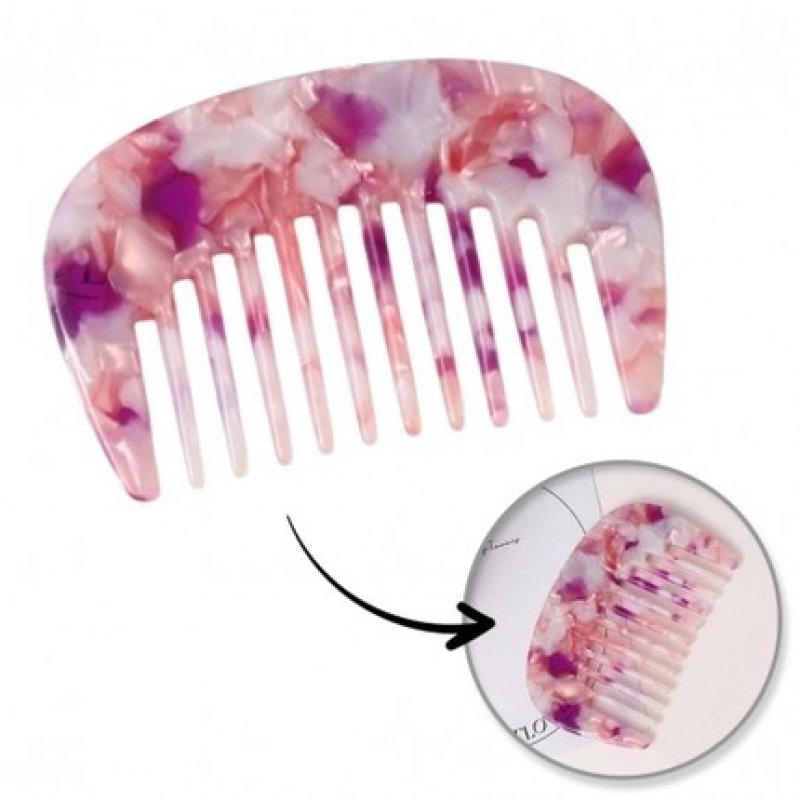 Ecarla Pocket Comb With Marble Acetate For Detangling Hair Scz16r