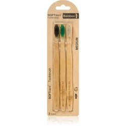 Softdent Bamboo Medium Toothbrush 3 Pack