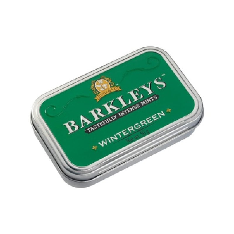 Barkleys Wintergreen Breath Mints Strong Wintergreen Flavor Cool Mint Candy 50 Count