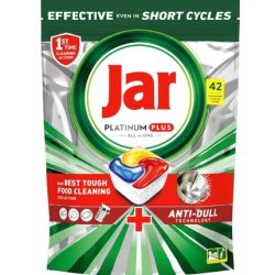 Jar Platinum Plus All In One Lemon Dishwasher Capsules 42 Pieces