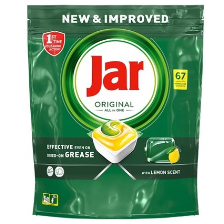 Jar Original All In One Lemon Dishwasher Capsules 67 Pieces
