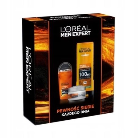 L'Oreal Men Expert Hydra Energetic Moisturizing Cream Against Signs Of Aging 50ml Shower Gel 400ml Deodorant Rollon 50ml