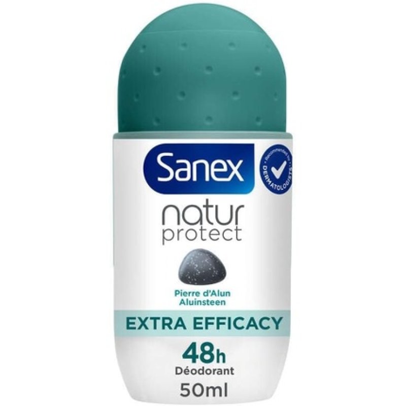Sanex Natur Protect Roll-On Deodorant Extra Efficacy Alum Stone Protection