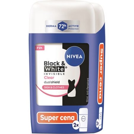 Nivea B&W Invisible Clear Duo Antiperspirant Stick Set