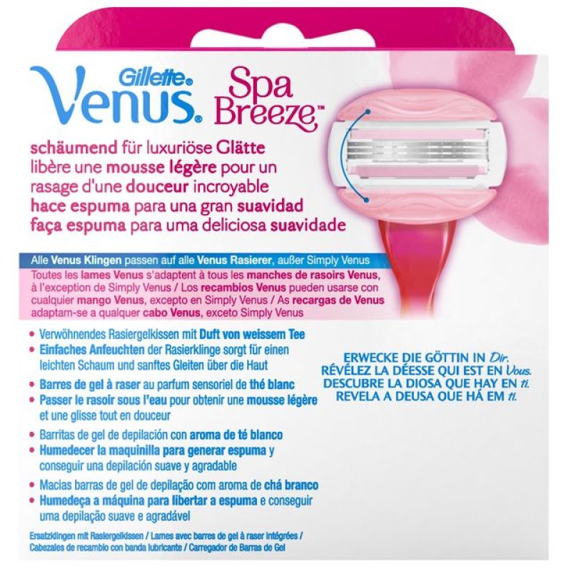 Gillette Venus ComfortGlide Spa Breeze Women's Razor Blades