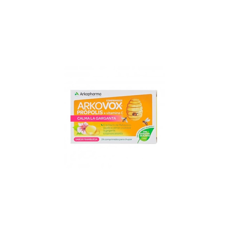 Arkopharma Arkopharma Arkovox Propolis Vitamin C 24 Raspberry Tablets