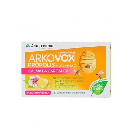 Arkopharma Arkopharma Arkovox Propolis Vitamin C 24 Raspberry Tablets