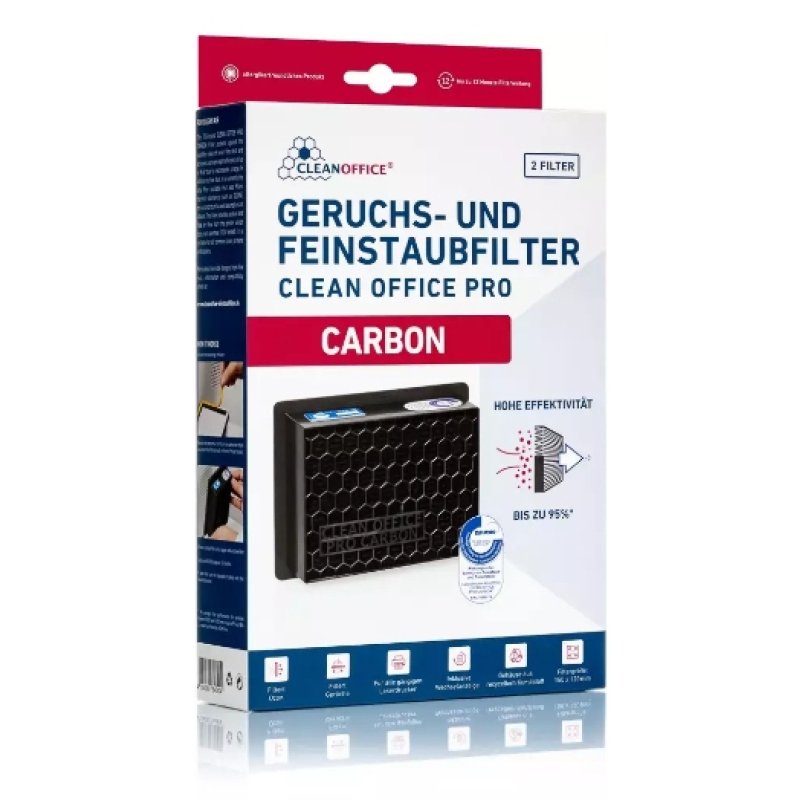 1x2 Clean Office Pro Carbon Feinstaubfilter 150 x 120 mm