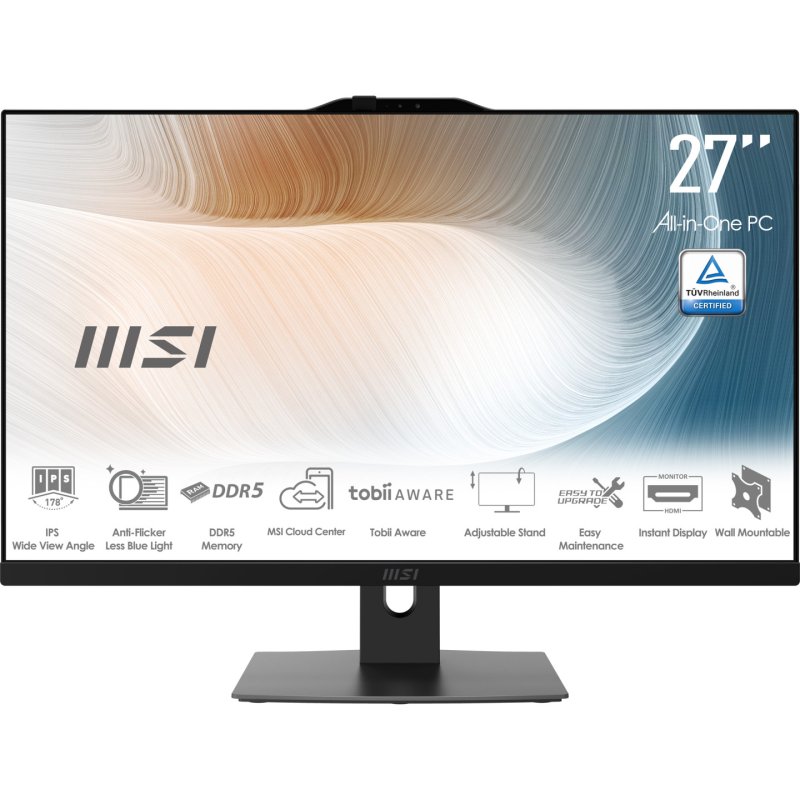 MSI Modern AM242P 1M-1848AT Intel Core 3 100U 60.5 cm (23.8") 1920 x 1080 pixels All-in-One PC 8 GB DDR5-SDRAM 256 GB