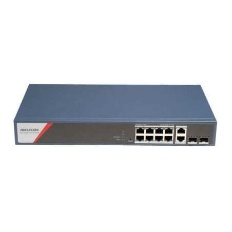 Hikvision DS-3E1512HP-SI-8P2T2F commutateur réseau Géré Gigabit Ethernet (10/100/1000) Connexion Ethernet,