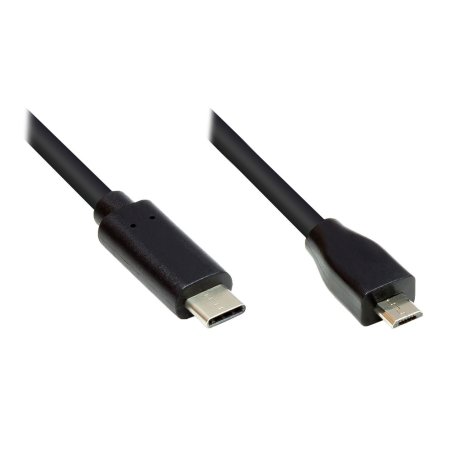 Alcasa GC-M0121 câble USB USB 2.0 0,5 m Micro-USB B USB C Noir
