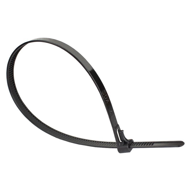 Alcasa KAB-R30S74 cable tie Releasable cable tie Nylon Black 100 pc(s)