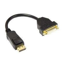 Alcasa DP-AD06 câble vidéo et adaptateur 0,2 m DVI-I DisplayPort Noir