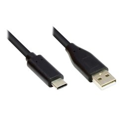 Alcasa GC-M0116 USB cable 0.5 m USB Type-C USB Type-A Black