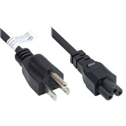 Alcasa P4505-S018 câble électrique Noir 1,8 m NEMA 5-15P Coupleur C5