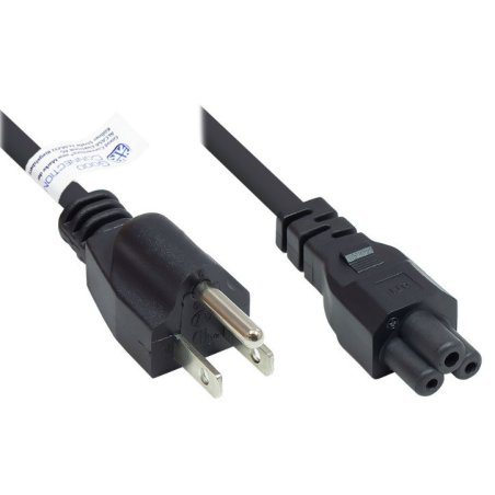 Alcasa P4505-S018 câble électrique Noir 1,8 m NEMA 5-15P Coupleur C5