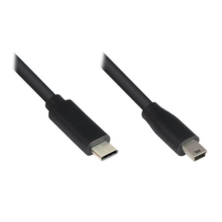 Alcasa 3310-CM001 câble USB USB 2.0 0,15 m USB C Mini-USB B Noir