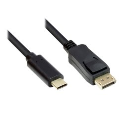 Alcasa GC-M0107 video cable adapter 3 m USB Type-C DisplayPort Black