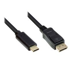 Alcasa GC-M0109 câble vidéo et adaptateur 10 m USB Type-C DisplayPort Noir