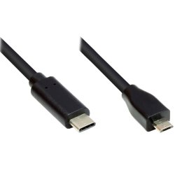 Alcasa GC-M0123 USB cable USB 2.0 2 m Micro-USB B USB C Black