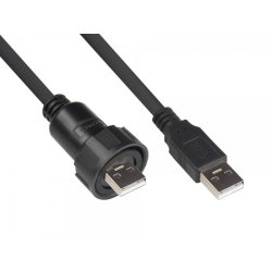 Alcasa IC04-U201 USB cable USB 2.0 1 m USB A Black