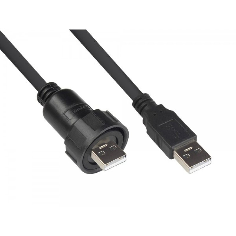 Good Connections Industrie-Stecker S4 -USB 2.0 A-A 1m Kabel