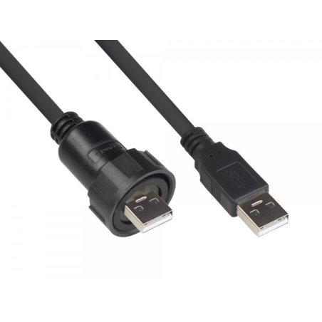 Alcasa IC04-U201 USB cable USB 2.0 1 m USB A Black