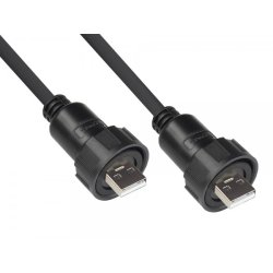 Alcasa IC04-U202 USB cable USB 2.0 1 m USB A Mini-USB A Black