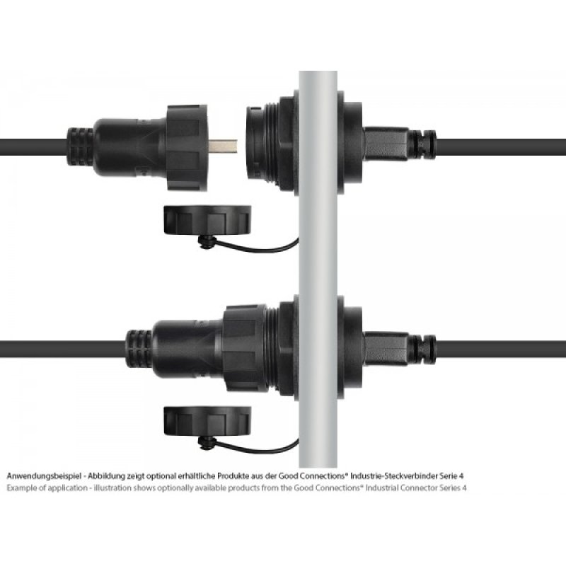 Good Connections Industrie-Stecker S4 -USB 2.0 A-A 1m Kabel