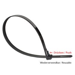 Good Connections Wiederverwendb. Kabelbinder 450mmx7,4mm