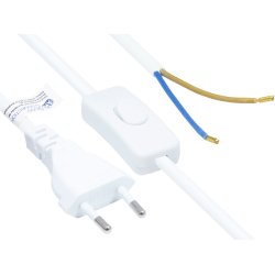 Alcasa P0386-W015 câble électrique Blanc 1,5 m Prise d'alimentation type C