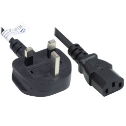 Alcasa P7030-S050 câble électrique Noir 5 m Prise d'alimentation type G Coupleur C13