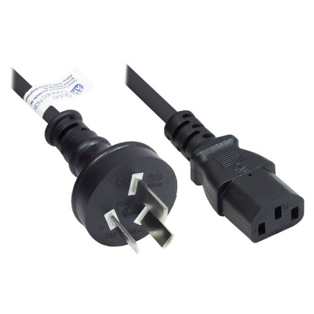 Alcasa P8030-S018 power cable Black 1.8 m Power plug type I C13 coupler